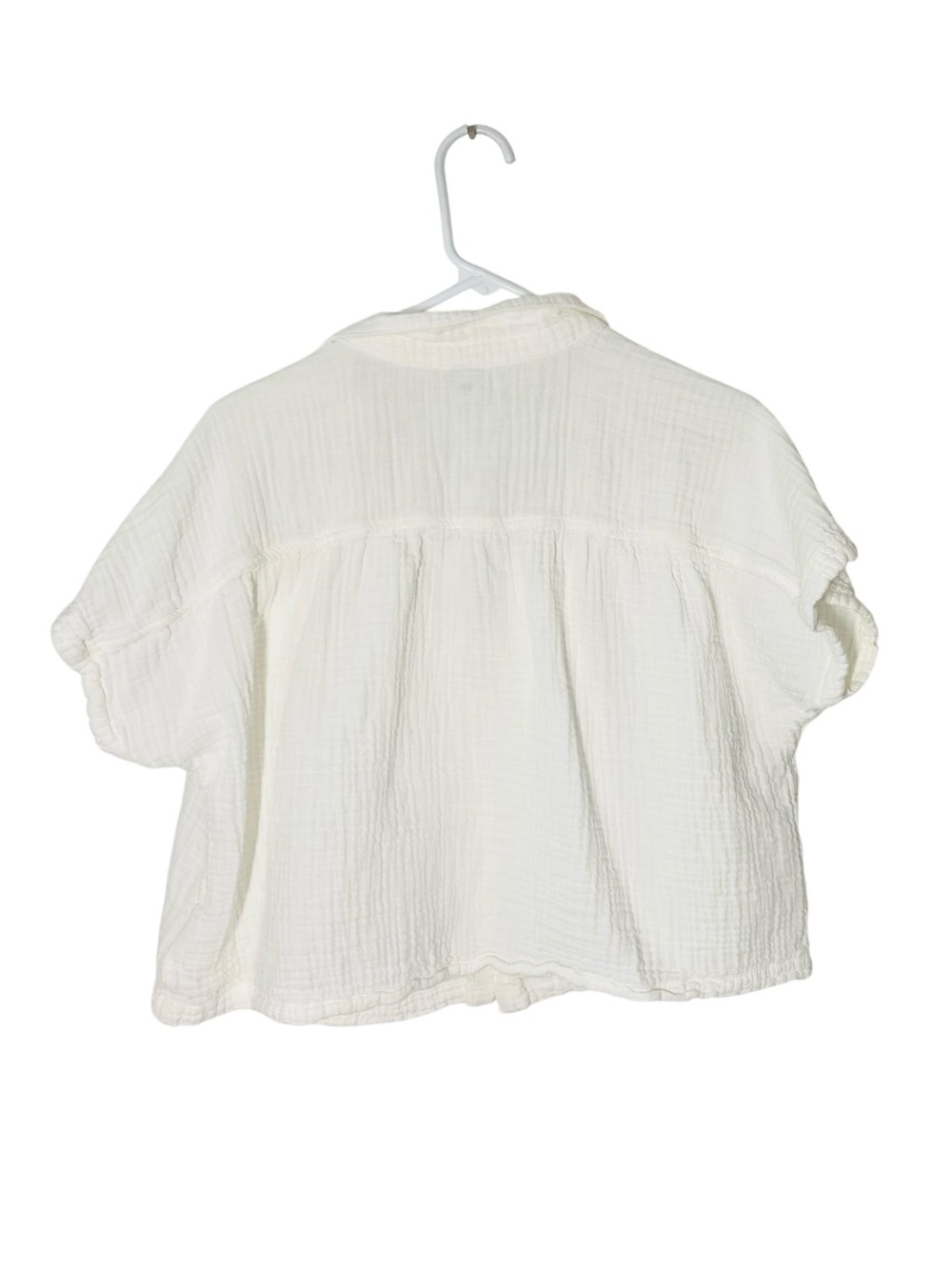 OLD NAVY Cropped Boxy Gauze Shirt - Picture 5 of 7